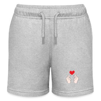 Cœurs de doigts 5 - Short de jogging enfant bio Stanley/Stella - gris chiné - Devant
