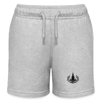 Thailand Tempel Anlage Natur Symbol - Kinder Organic Joggingshorts Mini Bolter von Stanley/Stella - Grau meliert - Vorne
