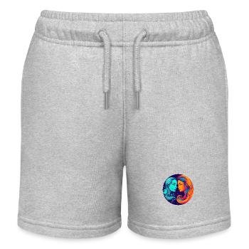 Ying et Yang LGBTQI+ Femmes lesbiennes - Short de jogging enfant bio Stanley/Stella - gris chiné - Devant