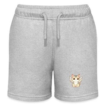 Cute kawaii angel cats print, cute - Kids Organic Sweat Shorts by Stanley/Stella - heather grey - Front