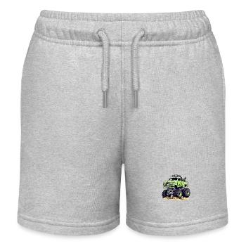 Monster truck MegaCrusher - Short de jogging enfant bio Stanley/Stella - gris chiné - Devant