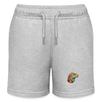 Iguanische Lebendige Farben - Chromatische - Kinder Organic Joggingshorts Mini Bolter von Stanley/Stella - Grau meliert - Vorne
