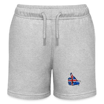 Island Flagge alles klar Symbol used - Kinder Organic Joggingshorts Mini Bolter von Stanley/Stella - Grau meliert - Vorne
