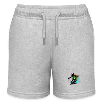 Moto Motocross Motard Motard Fan de Moto - Short de jogging enfant bio Stanley/Stella - gris chiné - Devant