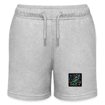 Korallenmärchen in der Dunkelheit - Kinder Organic Joggingshorts Mini Bolter von Stanley/Stella - Grau meliert - Vorne