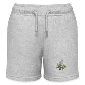 Oiseau - Short de jogging enfant bio Stanley/Stella - gris chiné - Devant