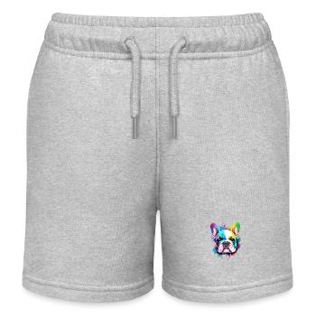 Bulldogge Mastiff Hundehalter Hund Hunde - Kinder Organic Joggingshorts Mini Bolter von Stanley/Stella - Grau meliert - Vorne
