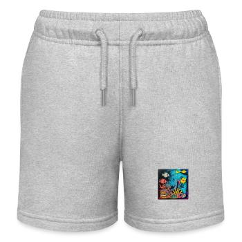 Poisson - Short de jogging enfant bio Stanley/Stella - gris chiné - Devant