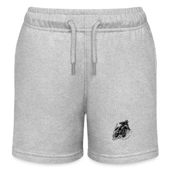 Motorrad Offroad Geländefahrt Fahrer Rennsport - Kinder Organic Joggingshorts Mini Bolter von Stanley/Stella - Grau meliert - Vorne