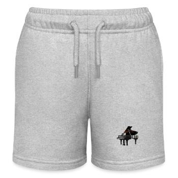 Concert grand piano, the king of pianos - Kids Organic Sweat Shorts by Stanley/Stella - heather grey - Front