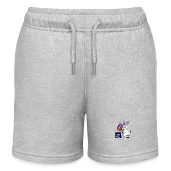 Hase Geburtstag Gratulieren Glückwunsch Feiern - Kinder Organic Joggingshorts Mini Bolter von Stanley/Stella - Grau meliert - Vorne