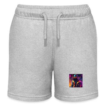 Futuristic man - Kids Organic Sweat Shorts by Stanley/Stella - heather grey - Front