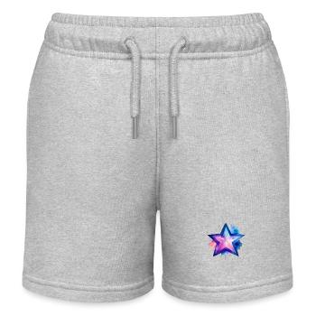 Éclaboussure de couleur : Étoile - Short de jogging enfant bio Stanley/Stella - gris chiné - Devant