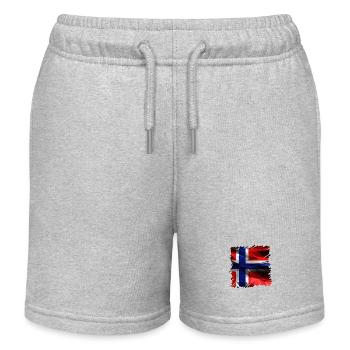Norvège Norvège Drapeau Scandinavie Norden Tor Viking - Short de jogging enfant bio Stanley/Stella - gris chiné - Devant