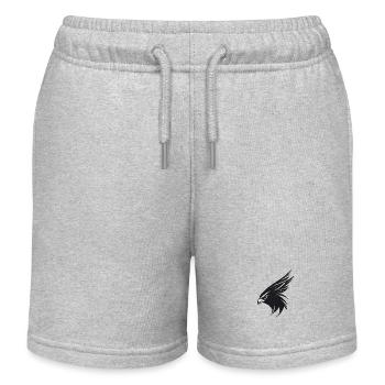 Aigle Oiseau de proie tête - Short de jogging enfant bio Stanley/Stella - gris chiné - Devant
