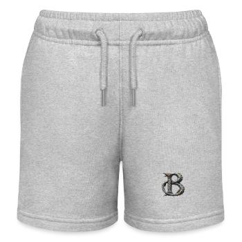 Letter "B" in dragon design. - Kids Organic Sweat Shorts by Stanley/Stella - heather grey - Front