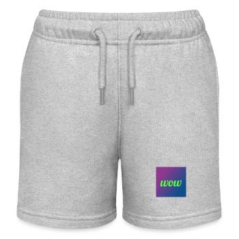 PLEURAGE - Short de jogging enfant bio Stanley/Stella - gris chiné - Devant