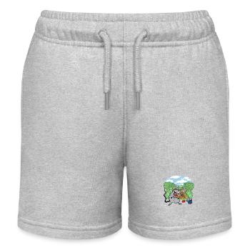Rat, Gardening, Rats, Rodents, Strawberries, Mouse, Mice - Kids Organic Sweat Shorts by Stanley/Stella - heather grey - Front