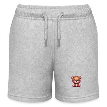 Angry Bear 2 - Kinder Organic Joggingshorts Mini Bolter von Stanley/Stella - Grau meliert - Vorne