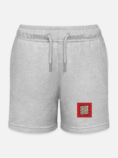 Alerta Antifaschist - Kinder Organic Joggingshorts Mini Bolter von Stanley/Stella - Grau meliert