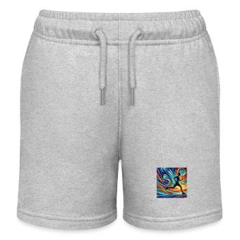Fou 1 - Short de jogging enfant bio Stanley/Stella - gris chiné - Devant