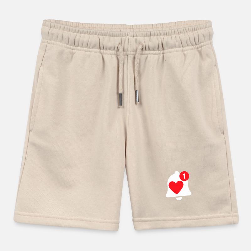 notification déclaration d'amour Short de jogging enfant bio Stanley/Stella