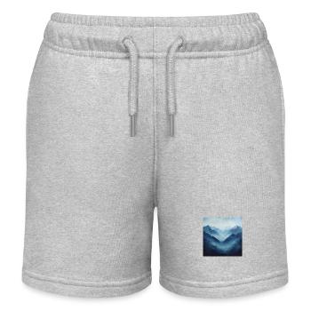 Poster Canvas Mountain 7 - Kids Organic Sweat Shorts by Stanley/Stella - heather grey - Front