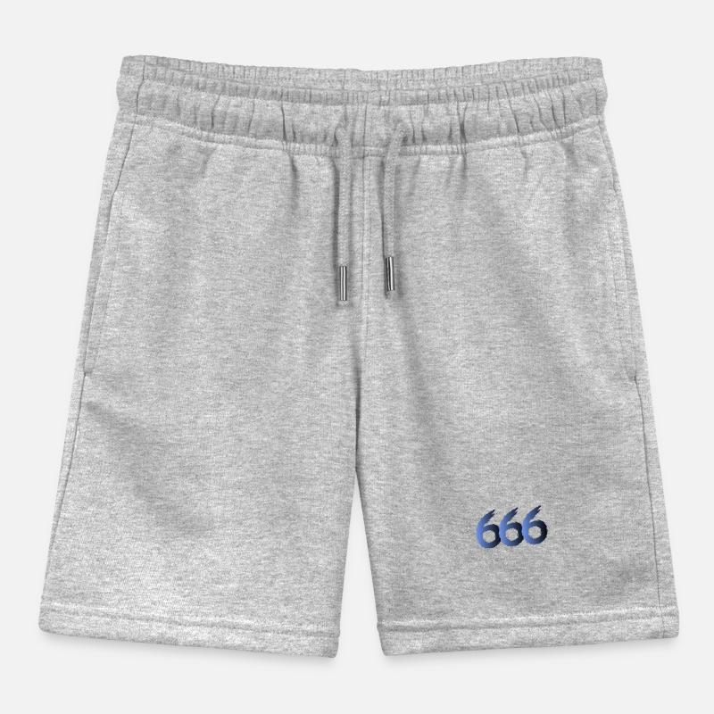 666 Satan Symbol - Devil - Evil Kids Organic Sweat Shorts by Stanley/Stella