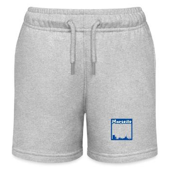 City of Marseille - Kids Organic Sweat Shorts by Stanley/Stella - heather grey - Front