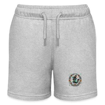 Zauberer Katze - Kinder Organic Joggingshorts Mini Bolter von Stanley/Stella - Grau meliert - Vorne
