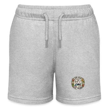 Eat Trash Possum - Kids Organic Sweat Shorts by Stanley/Stella - heather grey - Front