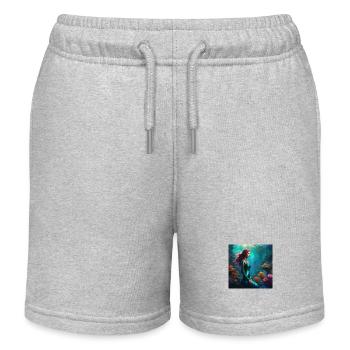 Sirène - Short de jogging enfant bio Stanley/Stella - gris chiné - Devant