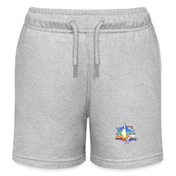 Segelboot - Kinder Organic Joggingshorts Mini Bolter von Stanley/Stella - Grau meliert - Vorne