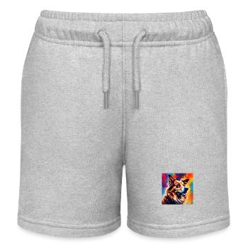 Dog colored - Kinder Organic Joggingshorts Mini Bolter von Stanley/Stella - Grau meliert - Vorne