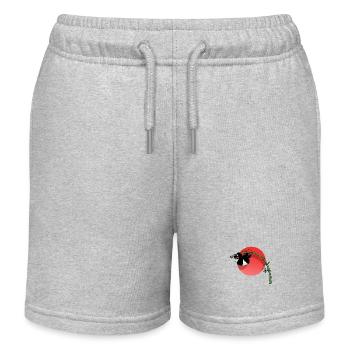 Panda perchise - Short de jogging enfant bio Stanley/Stella - gris chiné - Devant