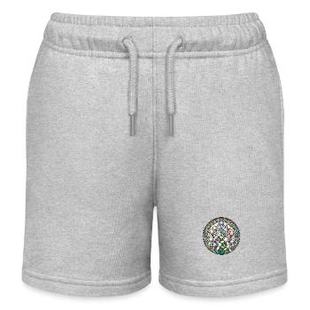 Irises - Kids Organic Sweat Shorts by Stanley/Stella - heather grey - Front