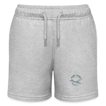 Model Airplanes - Kids Organic Sweat Shorts by Stanley/Stella - heather grey - Front