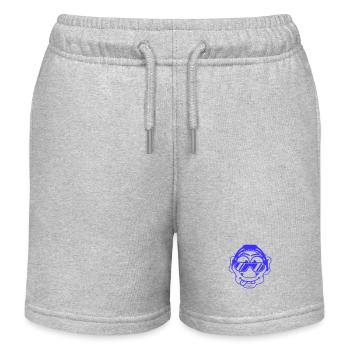 Cooles DJ Kobold Gnom Opa Gesicht Musik Party Kopf - Kinder Organic Joggingshorts Mini Bolter von Stanley/Stella - Grau meliert - Vorne
