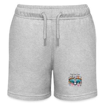 pond scum posse - Kids Organic Sweat Shorts by Stanley/Stella - heather grey - Front