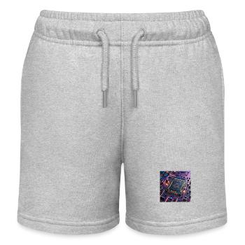Microchip Colored - Kinder Organic Joggingshorts Mini Bolter von Stanley/Stella - Grau meliert - Vorne