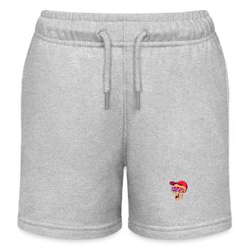 Illustration amusante d’un crâne avec capuchon - Short de jogging enfant bio Stanley/Stella - gris chiné - Devant