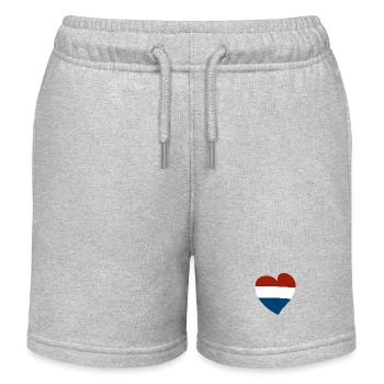 Pays-Bas Cœur - Short de jogging enfant bio Stanley/Stella - gris chiné - Devant
