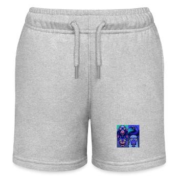 Pop Art Raven Sheep Cat Mole Halloween Animals - Kids Organic Sweat Shorts by Stanley/Stella - heather grey - Front