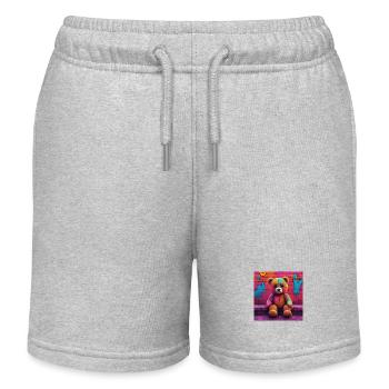 Streetbaer - Short de jogging enfant bio Stanley/Stella - gris chiné - Devant