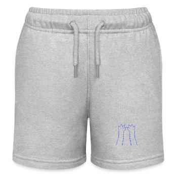 Katzen Klauen Pfote Tatzen Scharfe Krallen Kratzen - Kinder Organic Joggingshorts Mini Bolter von Stanley/Stella - Grau meliert - Vorne