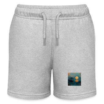 Sunset - Kids Organic Sweat Shorts by Stanley/Stella - heather grey - Front