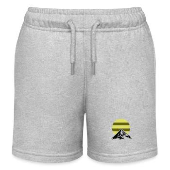 mountains mountains - Kids Organic Sweat Shorts by Stanley/Stella - heather grey - Front