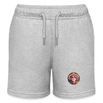 Eccentric flower style: pure flower power! - Kids Organic Sweat Shorts by Stanley/Stella - heather grey - Front