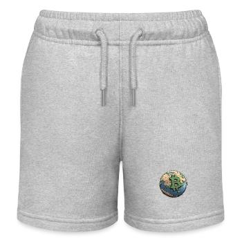 Bitcoin Erde: Die Währung einer vernetzten Welt! - Kinder Organic Joggingshorts Mini Bolter von Stanley/Stella - Grau meliert - Vorne