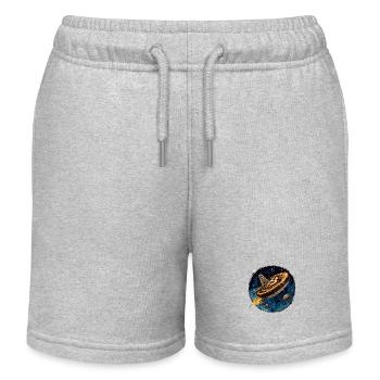 Bitcoin rocket: Departure into the crypto universe! - Kids Organic Sweat Shorts by Stanley/Stella - heather grey - Front